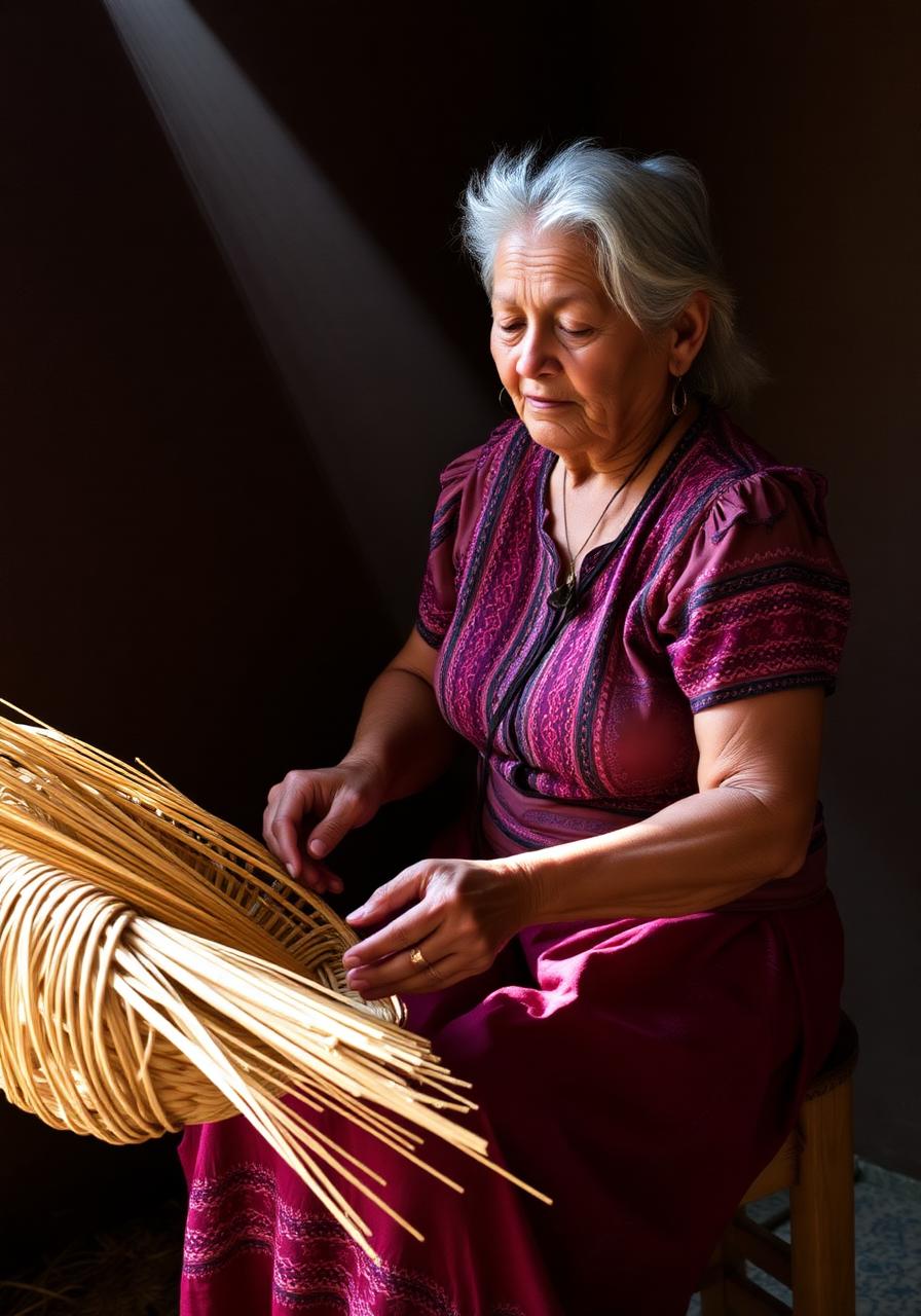 Weaving Baskets with Island Fibers