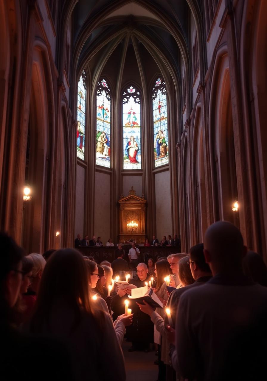Choir in the Cathedral at Dusk