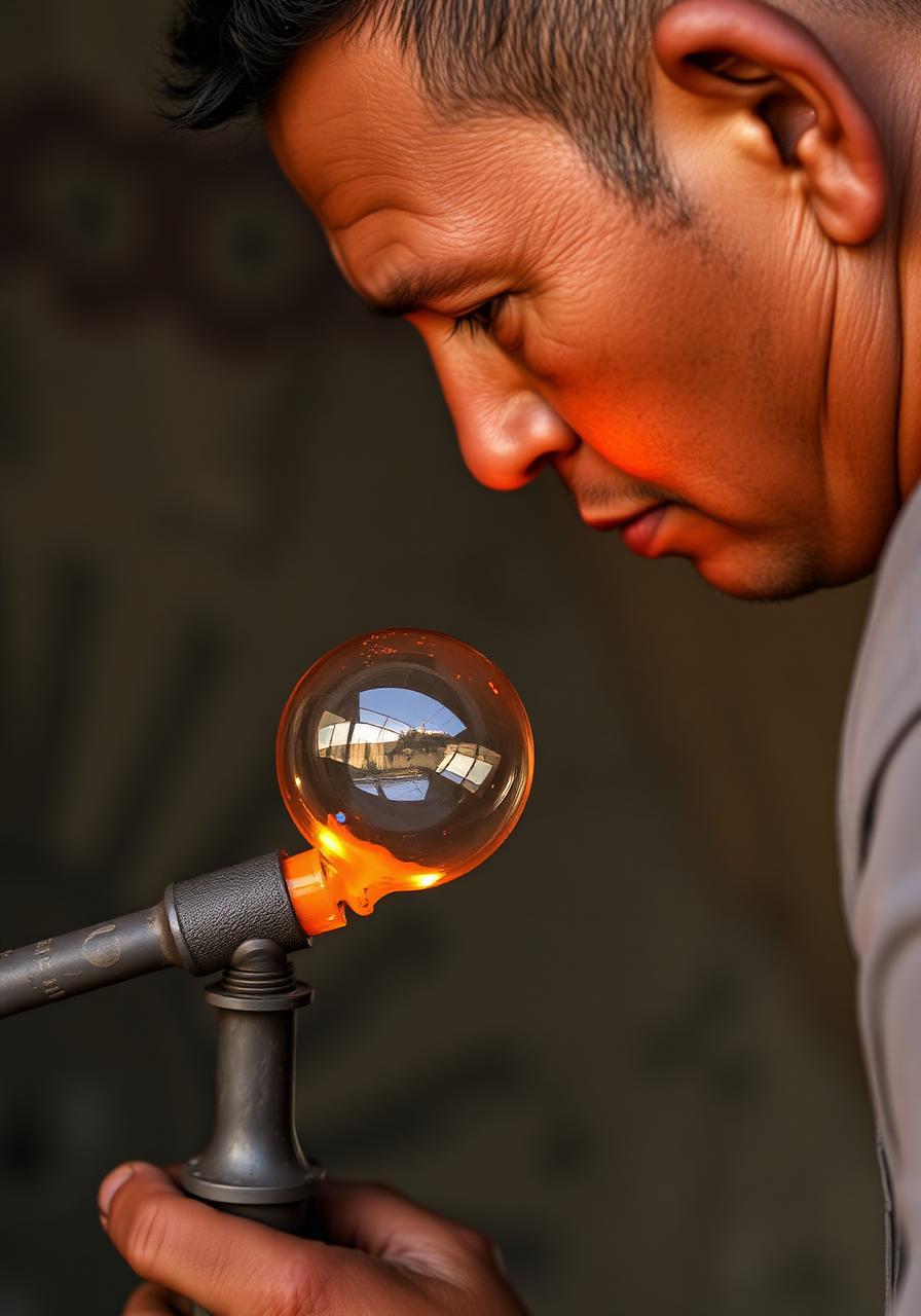 Glass Blowing at Dusk