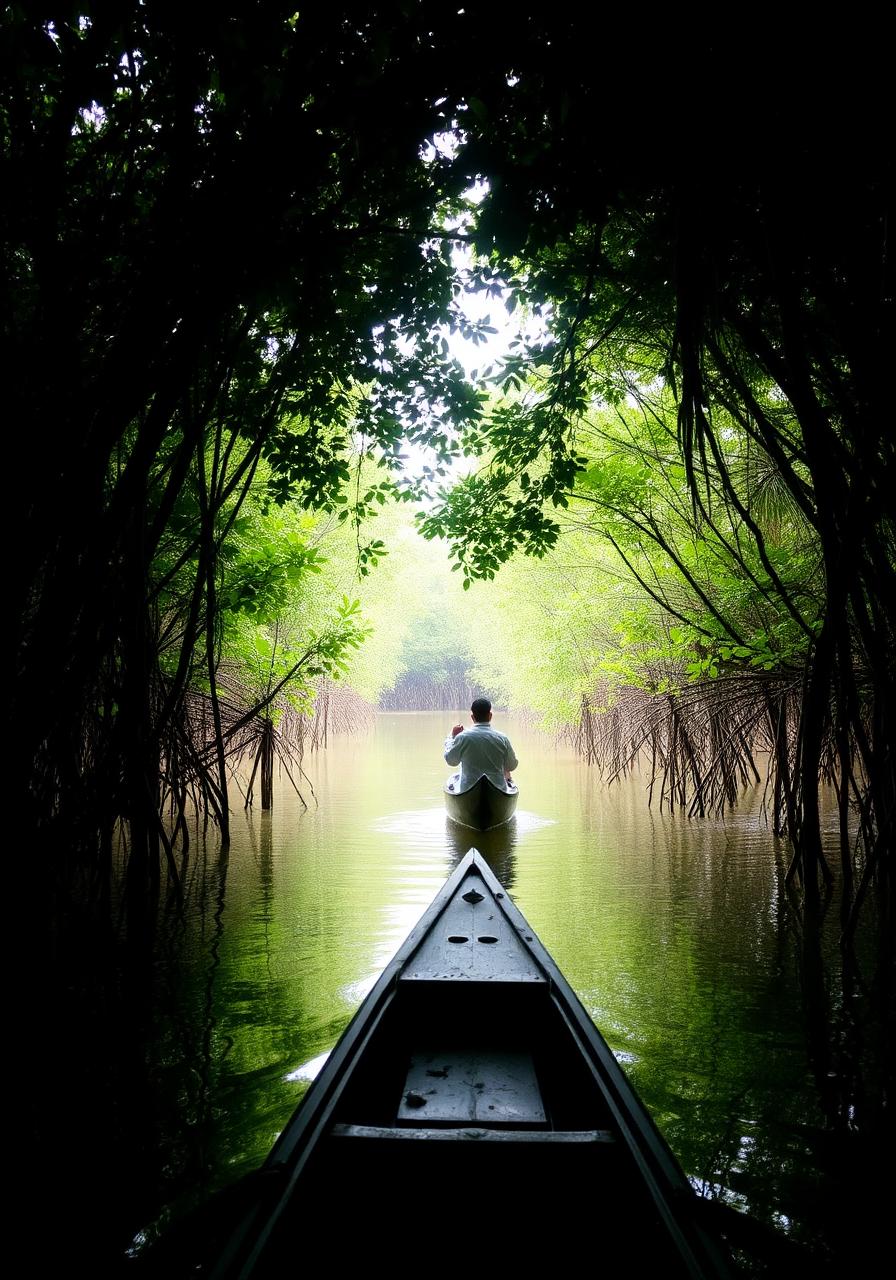 Silent Canoe in the Mangroves