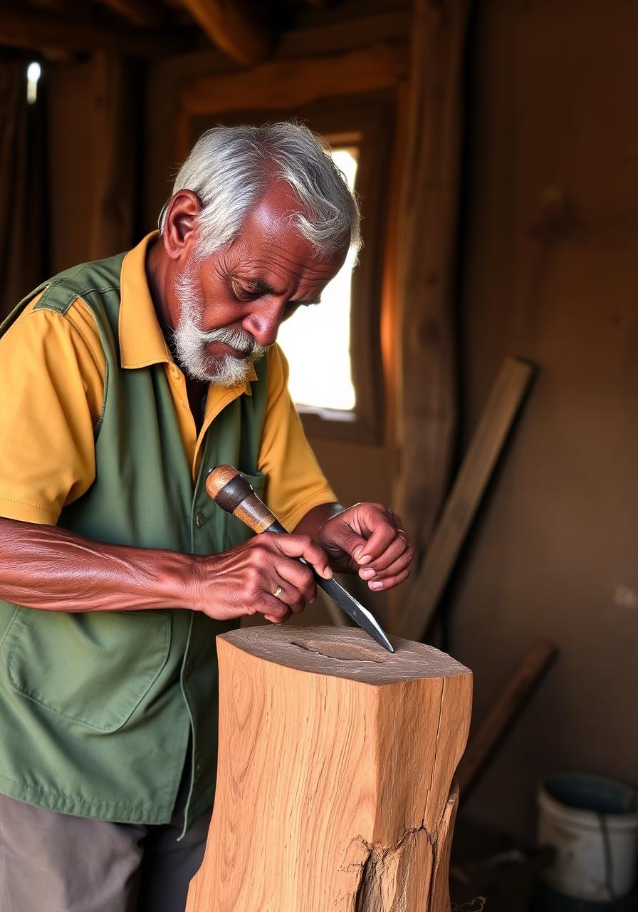 Carving Cedar Wood